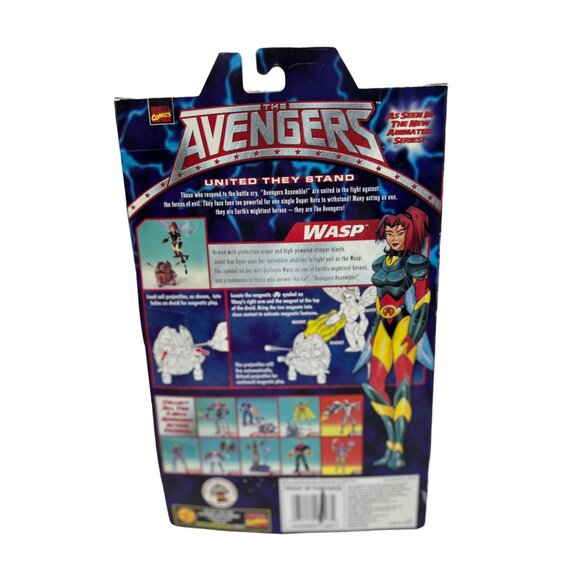 Avengers United They Stand Wasp 1999 Toybiz 5 1/2" Action Figure New in Box - Picture 3 of 8